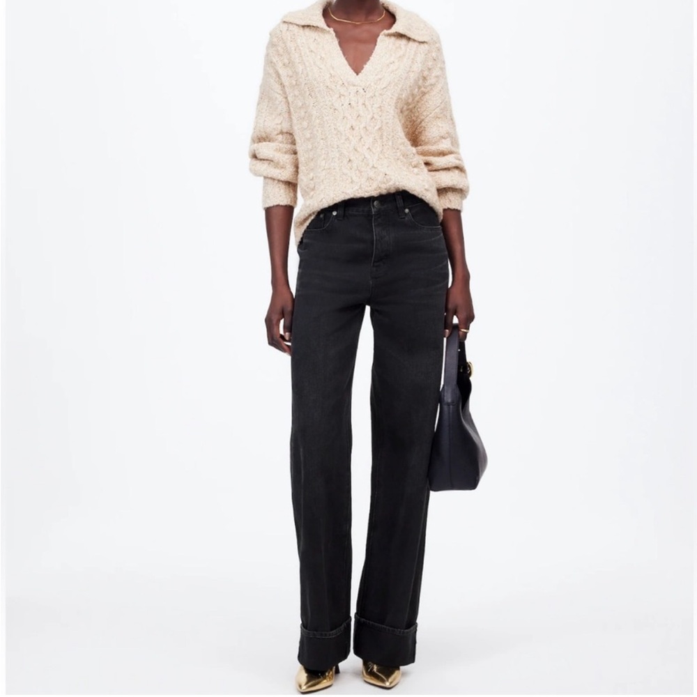 Madewell Black Low Slung Baggy Jeans